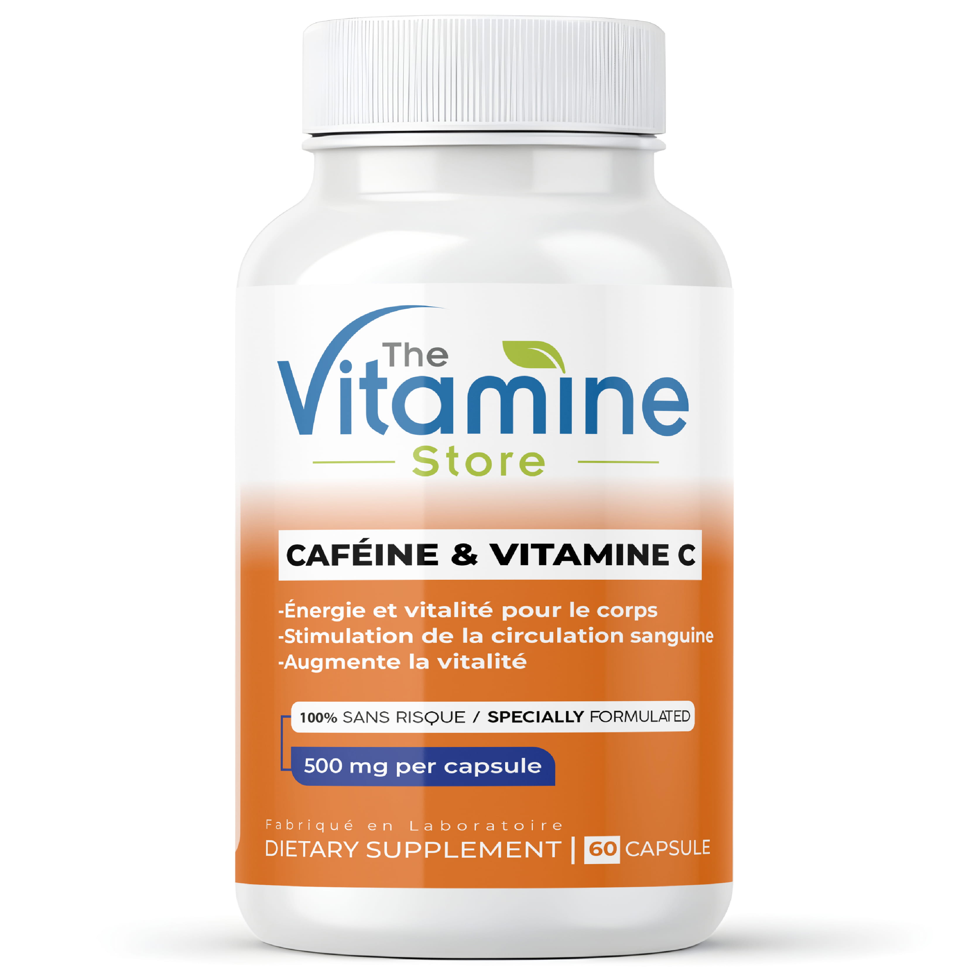 CAFEINE & VITAMINE C - 60 CAPSULES 